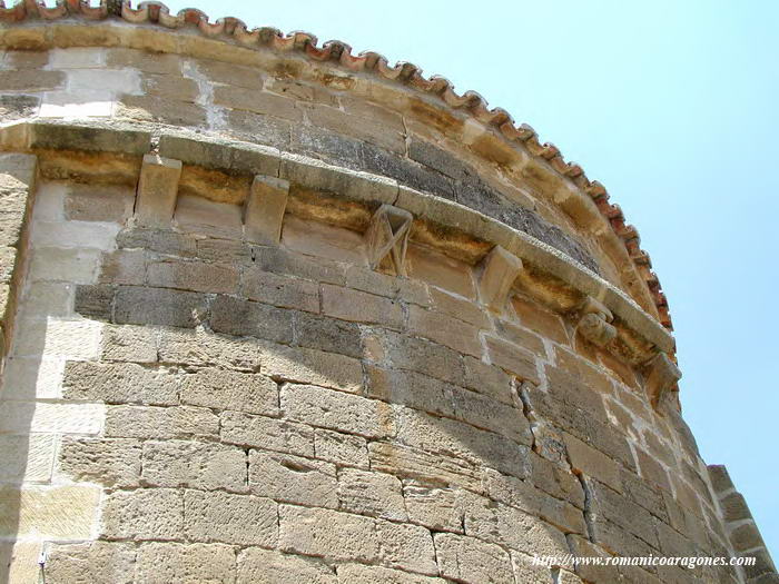 CORNISA DEL NIVEL PRIMITIVO DEL TEMPLO, SUSTENTADA EN CANECILLOS